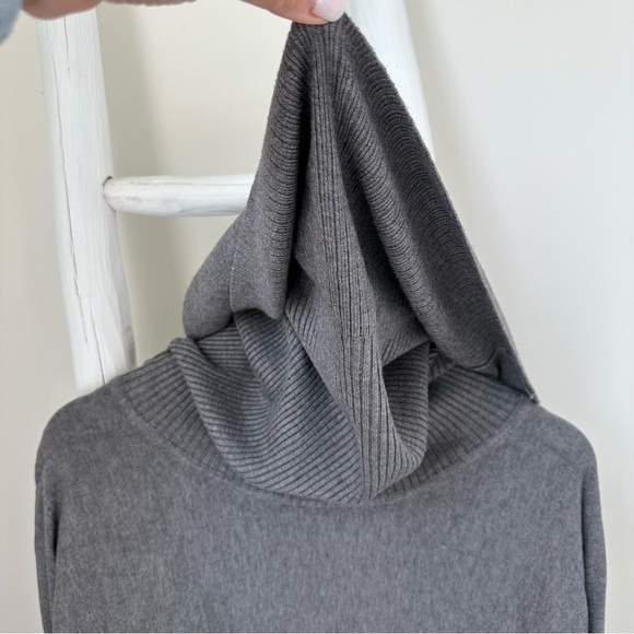 Dreamers Oversized Gray Cowl Neck Flowy Tunic Sweater SZ Large - Picture 6 of 12